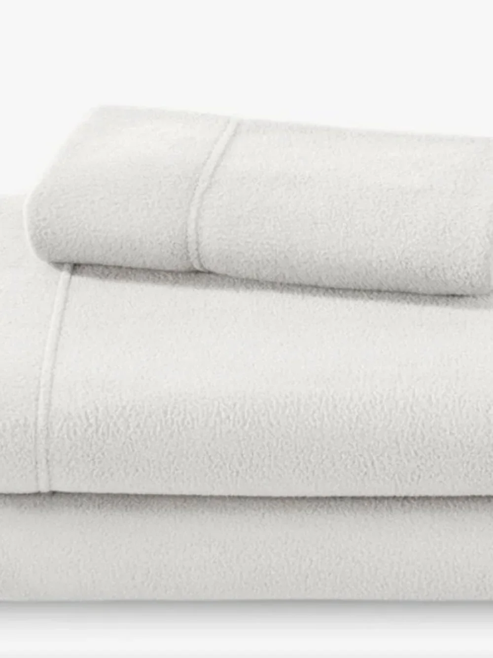 NWT Premium Polar Fleece Sheet Set By Bare Home, Twin XL, White
